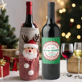 秘密のパーソナライズされたサンタギフトワインラベル ワインラベル