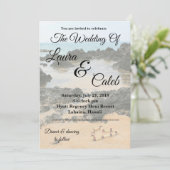 秘密のビーチ結婚式の招待状のマウイのレイ 招待状 (スタンド正面)