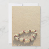 秘密のビーチ結婚式の招待状のマウイのレイ 招待状 (裏面)