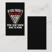 秘密のプール戦略8ボール·ビリヤーおもしろいド·プレーヤー 名刺 (正面/裏面)