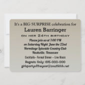 秘密のユニークなチックなサプライズパーティー 招待状 (裏面)