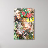 秘密のレターヴィンテージデジタルコラージュ キャンバスプリント (正面)