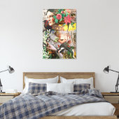 秘密のレターヴィンテージデジタルコラージュ キャンバスプリント (インサイチュ (寝室))