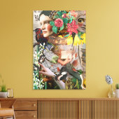 秘密のレターヴィンテージデジタルコラージュ キャンバスプリント (インサイチュ (リビング))