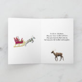 秘密の仲間のためのサンタとトナカイのクリスマスカード シーズンカード (内部)