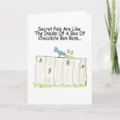 秘密の友達は挨拶している糖菓の糖菓の箱のようです シーズンカード (正面)