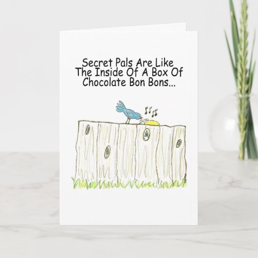 秘密の友達は挨拶している糖菓の糖菓の箱のようです シーズンカード (正面)