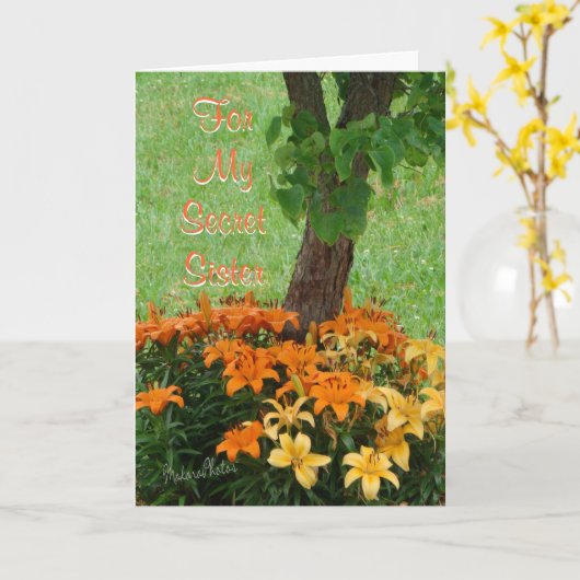 秘密の妹又は大事な行事カスタマイズ- カード (黄色い花)