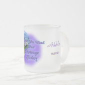 秘密の姉妹のアジサイによって曇らされるマグはそれをカスタマイズ フロストグラスマグカップ (正面右)