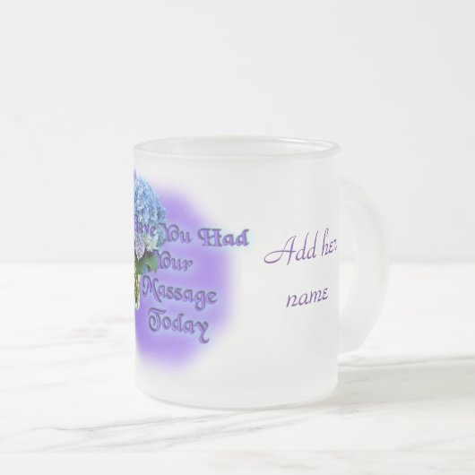 秘密の姉妹のアジサイによって曇らされるマグはそれをカスタマイズ フロストグラスマグカップ (正面右)