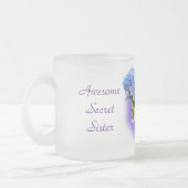 秘密の姉妹のアジサイによって曇らされるマグはそれをカスタマイズ フロストグラスマグカップ (左)