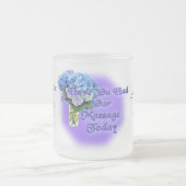 秘密の姉妹のアジサイによって曇らされるマグはそれをカスタマイズ フロストグラスマグカップ (中央)