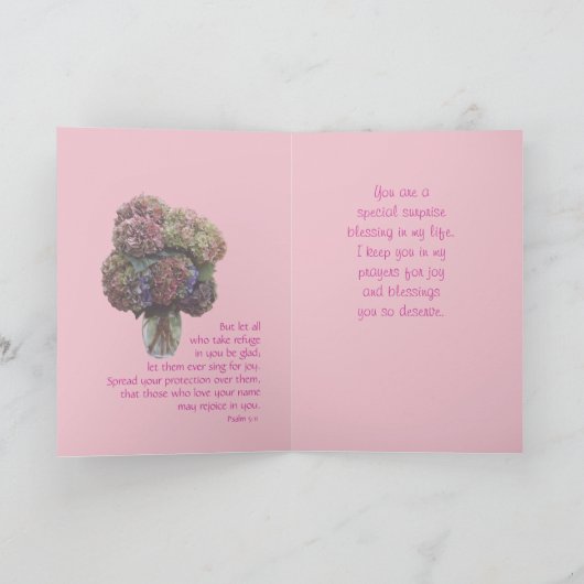 秘密の姉妹のアジサイcard2-はカスタマイズ サンキューカード (内部)