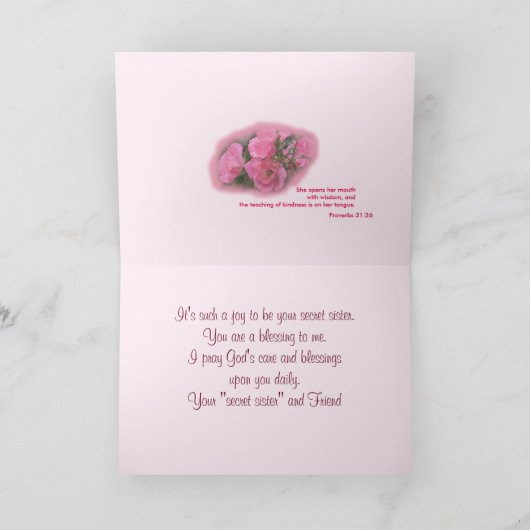 秘密の姉妹のバラは大事な行事をカードカスタマイズ カード (内部)