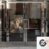 秘密の対応：禁止された愛への少女のメモ ウィンドウサイン (オフィスドア)