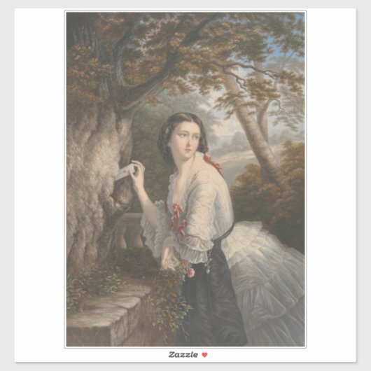 秘密の対応：禁止された愛への少女のメモ シール (シート)