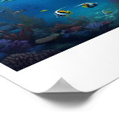 秘密の岩礁をダイビングする ポスター (角)