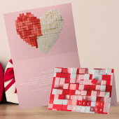 秘密の崇拝者の赤い白ブロックバレンタイン2024 カード