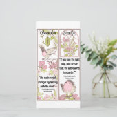 秘密の庭の本の引用文かわいい鳥のしおり カード (スタンド正面)