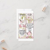 秘密の庭の本の引用文かわいい鳥のしおり カード (正面/裏面インサイチュ)