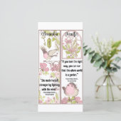 秘密の庭の本の引用文かわいい鳥のしおり カード (スタンド正面)