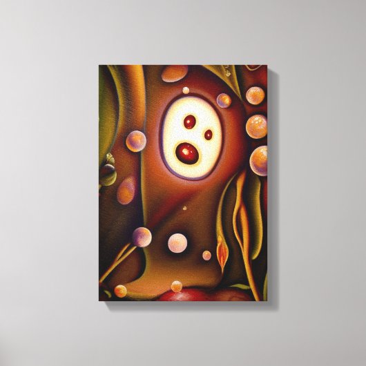 秘密の庭の超リアルアートの花絵画の位置 キャンバスプリント (正面)