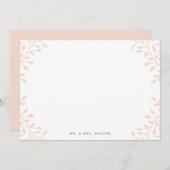 秘密の庭園の結婚式文房具 – 赤面 ノートカード (正面/裏面)