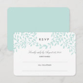 秘密の庭園の結婚式RSVP -ミント 出欠カード (正面/裏面)
