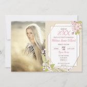 秘密の庭園卒業パーティーの写真 招待状 (正面)