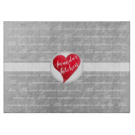 秘密の成分は常に愛の大理石ハート カッティングボード