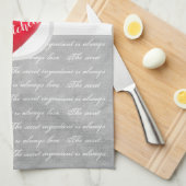 秘密の成分は常に愛の大理石ハート キッチンタオル (四つ折り)