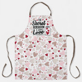秘密の成分は愛のすべてのプリントエプロン エプロン (正面)