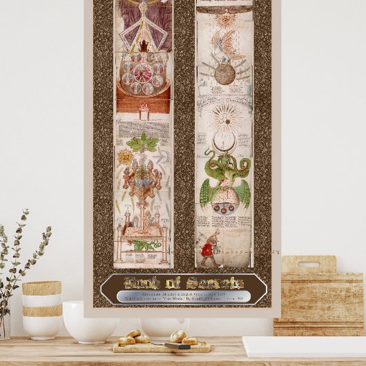 秘密の本「Visio Mystica」錬金術ポスター ポスター (キッチン)