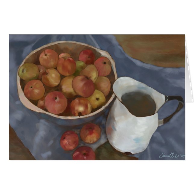 秘密の果樹園の野生のリンゴ絵画 (正面横)