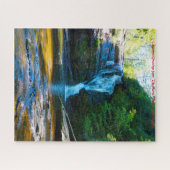 秘密の滝ノースカロライナ。クリスマスグリーティング ジグソーパズル (横)