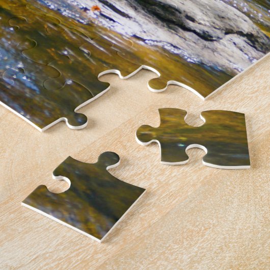 秘密の滝ノースカロライナ。クリスマスグリーティング ジグソーパズル (側面)