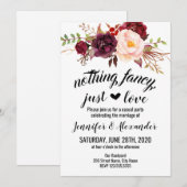 秘密の結婚式への招待状 (正面/裏面)