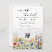 秘密の結婚式 ワイルドフラワーの山 結婚発表 案内状 (正面)