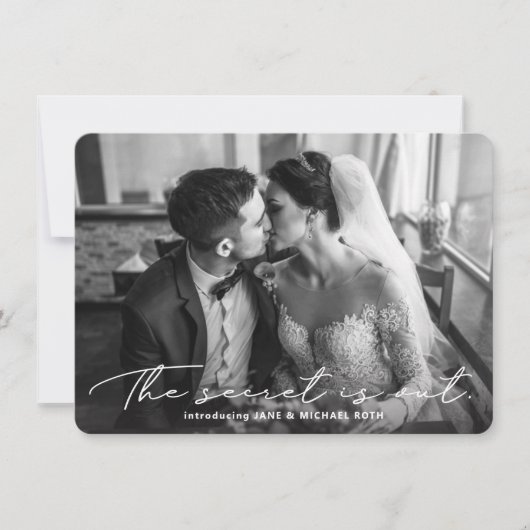 秘密の結婚発表 招待状 (正面)