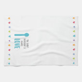 秘密の要素は常にLOVEです キッチンタオル (横)