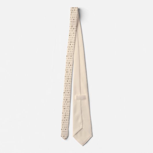 秘密の記号のタイ- Unicodeの羊皮紙 ネクタイ (裏面)