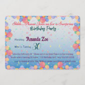 秘密の誕生日パーティーの招待状です 招待状 (正面)