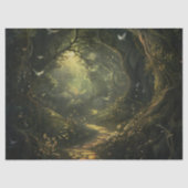 秘密の谷で白い鳥のデコページ 薄葉紙 (正面)