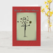 秘密の賛美者カード棒人 カード (黄色い花)