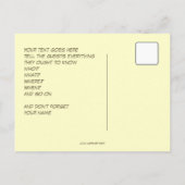 秘密の隠れた絵文字のサプライズパーティー インビテーションポストカード (裏面)