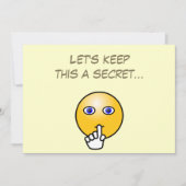 秘密の隠れた絵文字のサプライズパーティー 招待状 (正面)