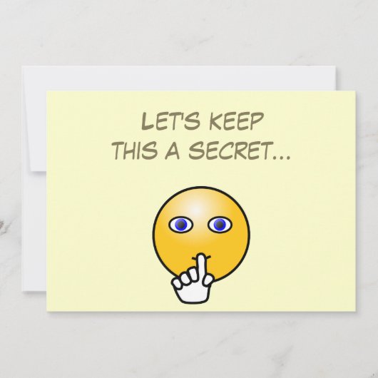 秘密の隠れた絵文字のサプライズパーティー 招待状 (正面)