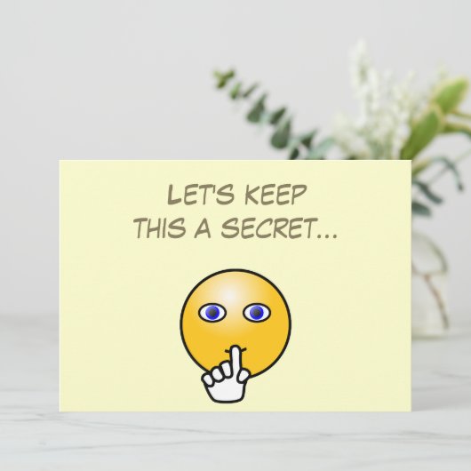 秘密の隠れた絵文字のサプライズパーティー 招待状 (スタンド正面)