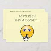 秘密の隠れた絵文字のサプライズパーティー 招待状 (正面/裏面)