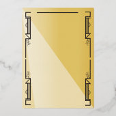 秘密の隠れ家 フラッパー パーティー 箔招待状 (裏面)